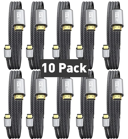 UANTIN USB C to HDMI Cable 3ft [10 Pack] 4K USB 3.1 Type-C to HDMI Cord [Thunderbolt 3/4 Compatible] with MacBook Pro/Air,Galaxy S8 to S23,iPhone 15 Pro/Max,iPad Pro, iMac, Surface
