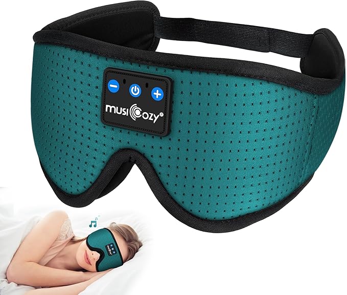 MUSICOZY Bluetooth Sleep Headphones Eye Mask Set – 2-Pack Wireless Sleep Masks for Men and Women