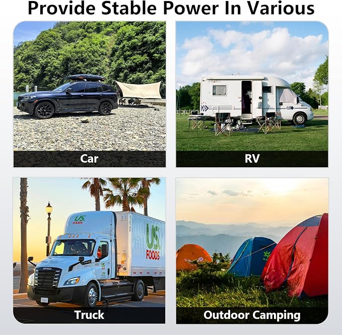 Starlink Mini 12v Adapter, Starlink Mini Power Supply 12V to 30V/3.5A DC Converter for RV/Truck/Solar Panel, Compatible with Starlink Mini Accessories, Upgrade with Removable Alligator Clips