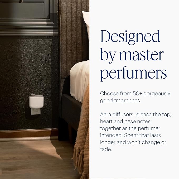 AERA Mini Waterless Plug-in Essential Oil Diffuser for Rooms 100–400 sq ft, – Smart Scent Machine with App & Alexa Control, Hypoallergenic Home Fragrance (Capsules Sold Separately) – Terracotta
