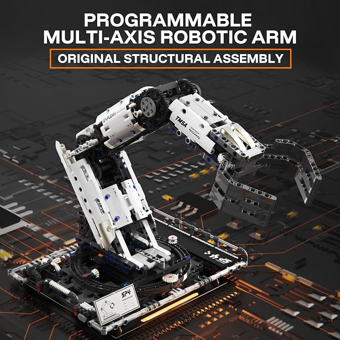 HPROMOT Building Toys STEM Robotics Arm Kits, 1029 PCS APP & Remote Control Robot Toys for Kids Ages 8-16, Engineering Technic Coding Robotic Kit, Educational Science Set Birthday Gift for Boys Girls