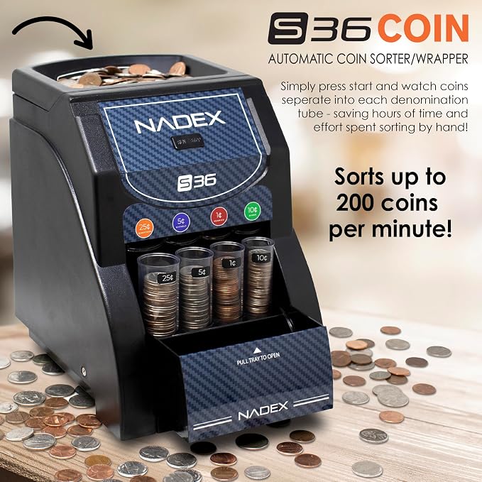 Nadex 36S Automatic Coin Sorter