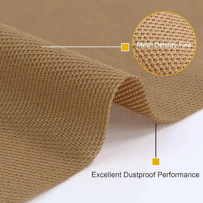 96" x 54" Speaker Grill Cloth, Stereo Grill Mesh Fabric Dustproof Replacement for Custom Cabinets Speaker Cloth Restoration Home Audio Decor Subwoofer Covers Brown