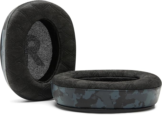 WC Freeze V2 G PRO X – Angled Cooling Gel Earpads Compatible with Logitech G Pro X Series by Wicked Cushions | Angled Pads for Extreme Comfort, New Freeze V2 Cooling Fabric, Extra Thick | Black Camo