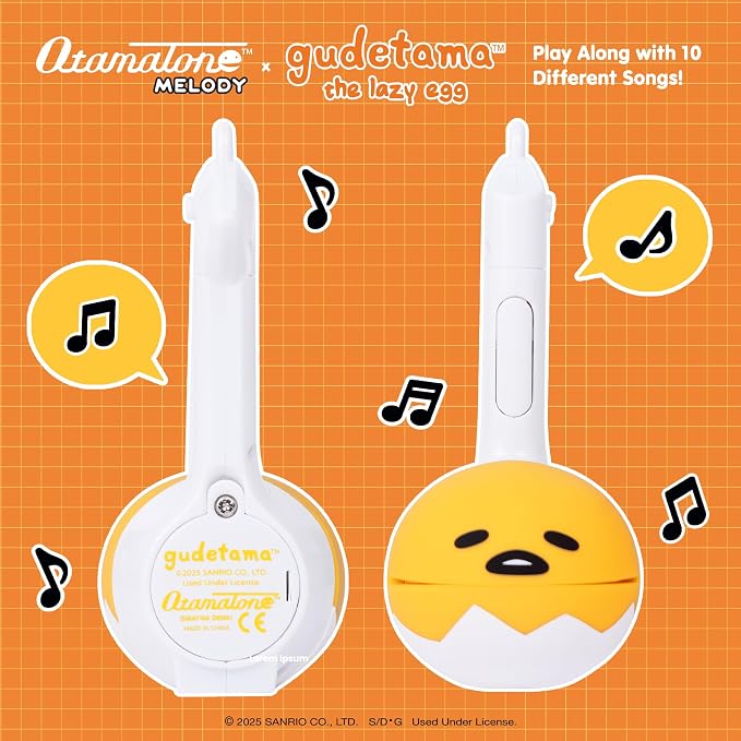 Otamatone Melody Gudetama Electronic Portable Music Instrument / Synthesizer Toy from Japan by Maywa Denki (Officially Licensed Gudetama The Lazy Egg) [English Instructions]