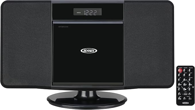 JENSEN JBS-300 Bluetooth Wall-Mountable Music System with CD Player and AM/FM Radio, JBS-230