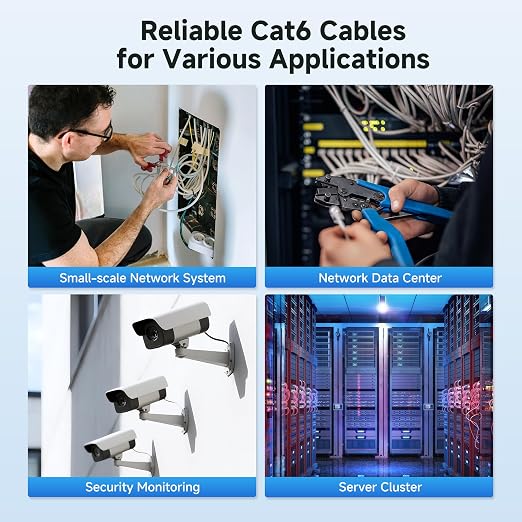 Cable Matters [UL Listed] 10Gbps in-Wall Riser Rated (CMR) 23AWG Bare Copper Cat6 Ethernet Cable - 500ft, Solid, UTP Cat 6 Ethernet Cable Spool, Cat 6 Cord Bulk, Black