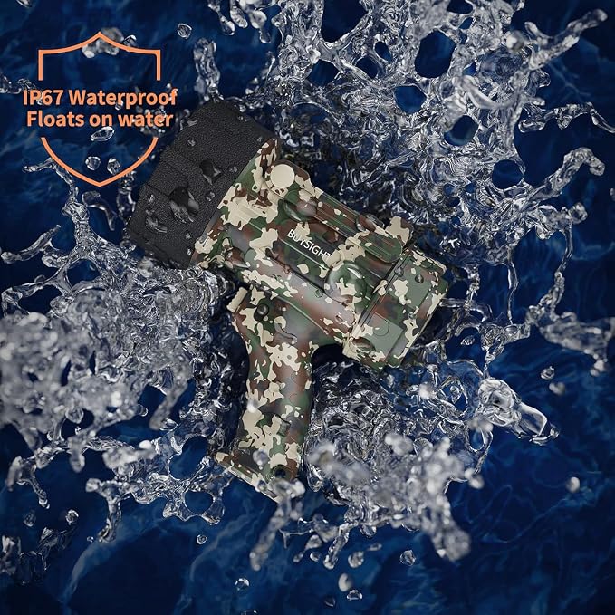 BUYSIGHT Rechargeable Spotlight Flashlight, TURE 1600 high lumens Hand held Spotlight Waterproof Flashlight Hunting floodlight with red Filter(Camouflage Green-COB)