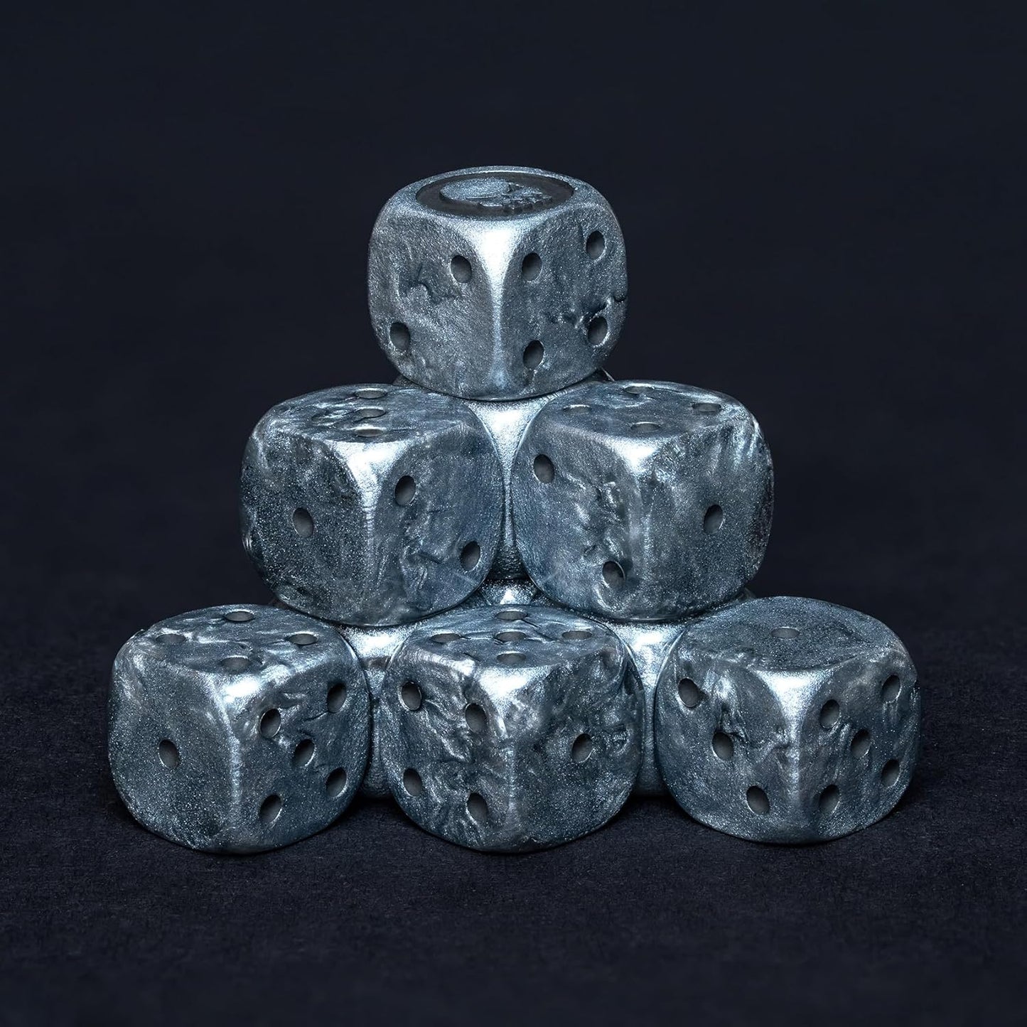 D6 Dice Set – 10× Six-Sided Resin Dice with Themed Designs – 16mm Tabletop for Wargames, RPGs, MTG, and Board Games (A-Solo Dice, WarSkull Dice Set)