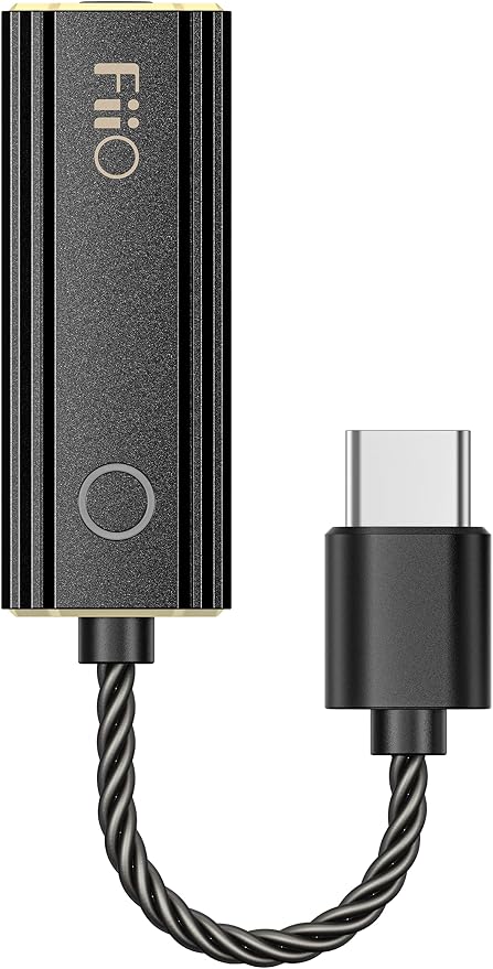 FiiO JadeAudio KA1 Headphone Amps Amplifier Tiny USB DAC High Resolution 3.5mm Lossless for Smartphones/PC/Laptops/Players(Type C, Black)