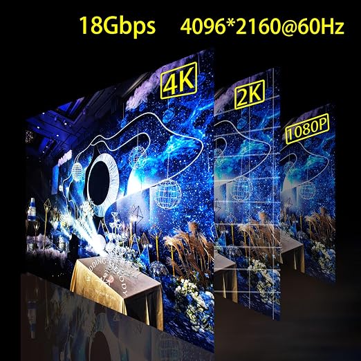 Soonsoonic Fiber Optic HDMI Cable 100ft,18Gbps 4K@60Hz(4:4:4) Unidirectional Active 2.0 Cord,Support HDR10 ARC HDCP 2.2 3D CEC Atmos DTS:X, Ultra high Speed Flexible and Slim（30m）