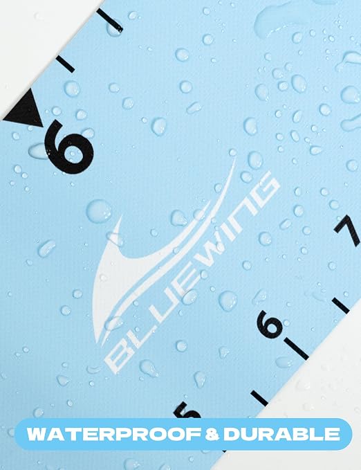 BLUEWING 96" Fishing Ruler: Portable, Roll-Up, Waterproof, Folding Fish Measuring Tape with Bump Board for Tuna, Marlin, Shark, Mahi, Swordfish, Tournament Use