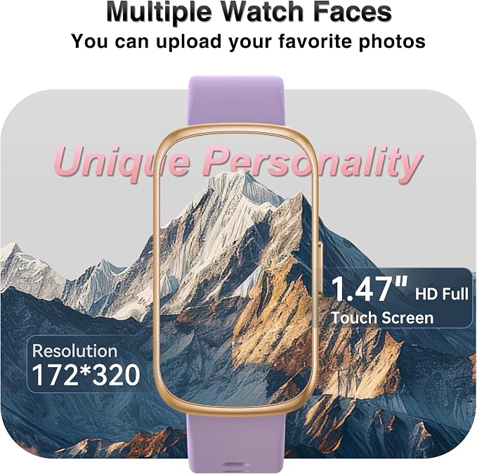 Fitness Tracker, Smart Watches for Women Men with 24/7 Heart Rate/Blood Pressure/Blood Oxygen Monitor, Sleep Tracker, Calories&Step Counter, IP68 Waterproof Health Activity Trackers for Android&iPhone