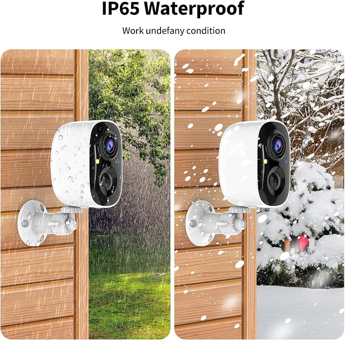 2K FHD Smart Wireless Security Camera Indoor/Outdoor,Solar Powered WiFi Camera with Color Night Vision, Motion Detection, 2-Way Audio, Weatherproof, Cloud/SD Storage for Home Security (2.4GHz Only)