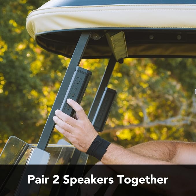 Rokform G-ROK Wireless Golf Speaker, Portable Magnetic, IPX7 Waterproof, Shockproof & Dustproof, Loud & Clear Sound, 24 Hour Battery, Rugged Outdoor Golf Cart Speaker (Black) ASIN