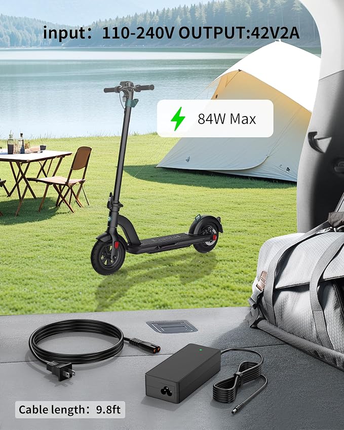 VHBW 42V for 5TH Wheel Electric Scooter Charger Compatible with 5TH Wheel ES09/ V20 Pro/ V30 Pro / M1/5LCHM11U 350W Electric Scooter