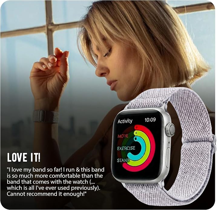 Braxley Bands for Apple Watches - Stretchy and Washable - Adjustable with Apple Watch Bands for Women & Men - Compatible with Apple Watch Series SE Ultra 9 8 7 6 5 4 3 2 1