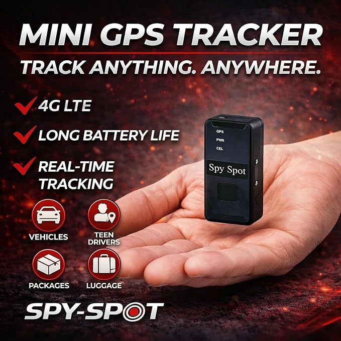 SpySpot 4G LTE GPS Tracker GL320MG with Weatherproof Magnetic Case & Extended Battery - Real-Time Vehicle & Asset Tracking Device - Smartphone Tracking App - Subscription Required