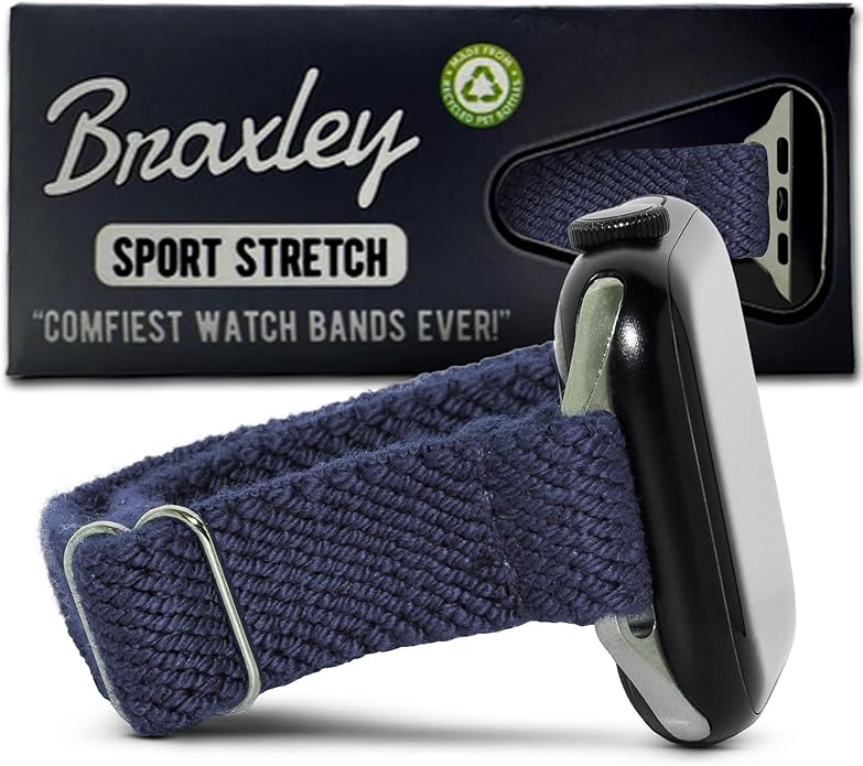 Braxley Bands for Apple Watches - Stretchy and Washable - Adjustable with Apple Watch Bands for Women & Men - Compatible with Apple Watch Series SE Ultra 9 8 7 6 5 4 3 2 1