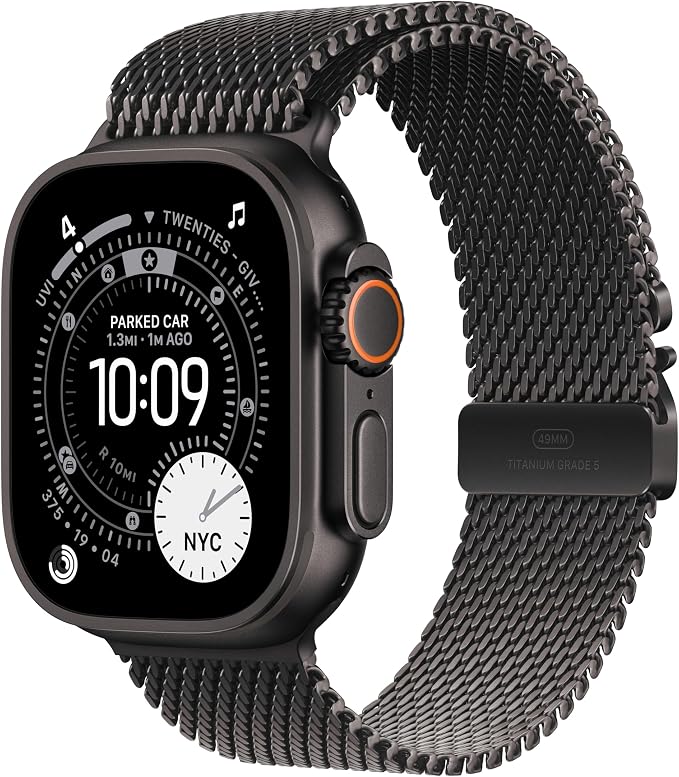 Apple Watch Band - Milanese Loop - 49mm - Black - Medium
