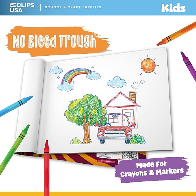 Sketch Book for Kids, Drawing Pad for Kids, Drawing Paper, Sketch Pad for Kid, Sketchbook for Kid (9 x 12, 40 Sheets) (4)