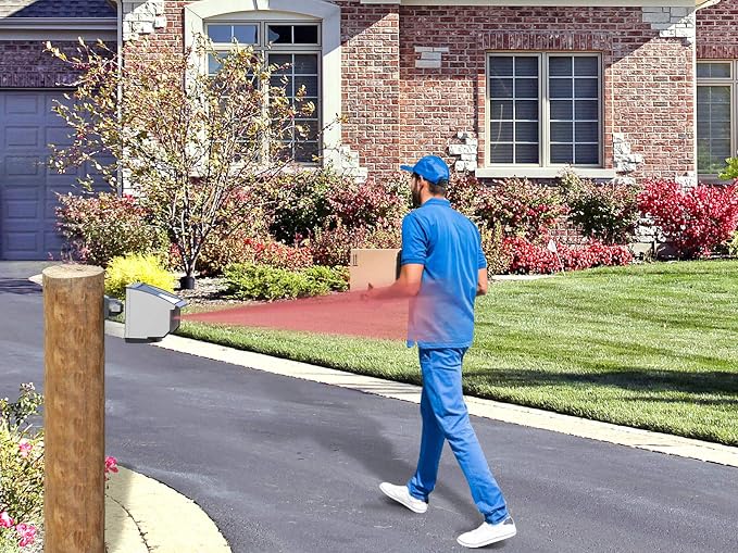 Htzsafe Solar Driveway Alarm System-1/4 Mile Long Transmission Range-Solar Powered No Need Replace Batteries- Outdoor Weatherproof Motion Sensor&Detector DIY Security Alert System