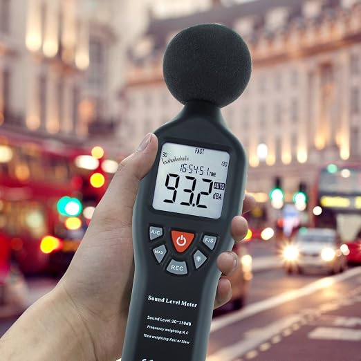 Decibel Meter Sound Level Meter Recorder Digital dB Meter Professional Noise Meter Detector Monitor 30dB to 130dB Portable SPL Decibel Meter with Data Logging for Home, Office, Outside