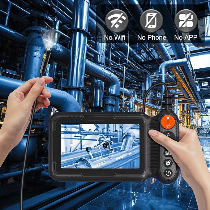 Daxiongmao Endoscope Camera with Light, Dual Lens 1080p HD Borescope, IP67 Waterproof Snake Camera – Ideal for Inspecting Walls, Vents, Automotive Engines, Pipes – A Great Tool Gift for Men (16.5ft)
