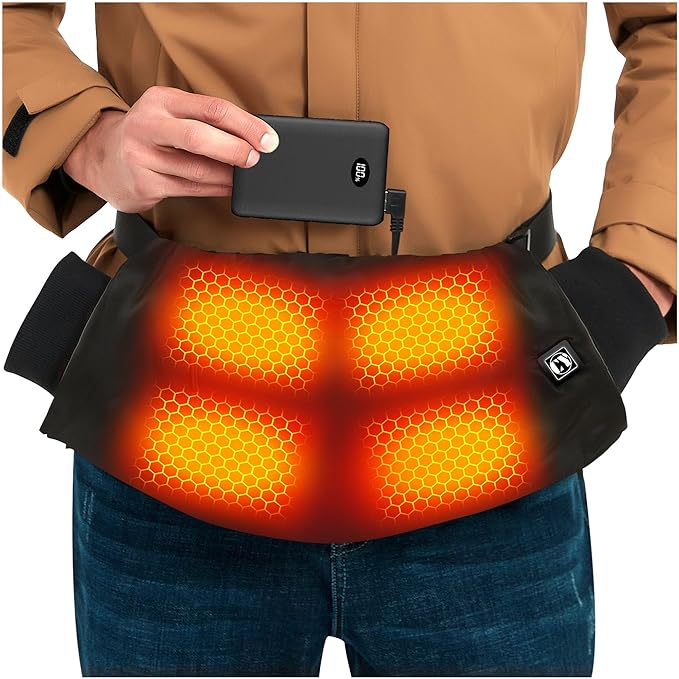 10000mAh Hand Warmer Pouch - Thickened Waterproof Heated Hand Muff, 4 Heating Zone, 3 Temperature Control, for Outdoor Hunting, Camping, Football, Golf