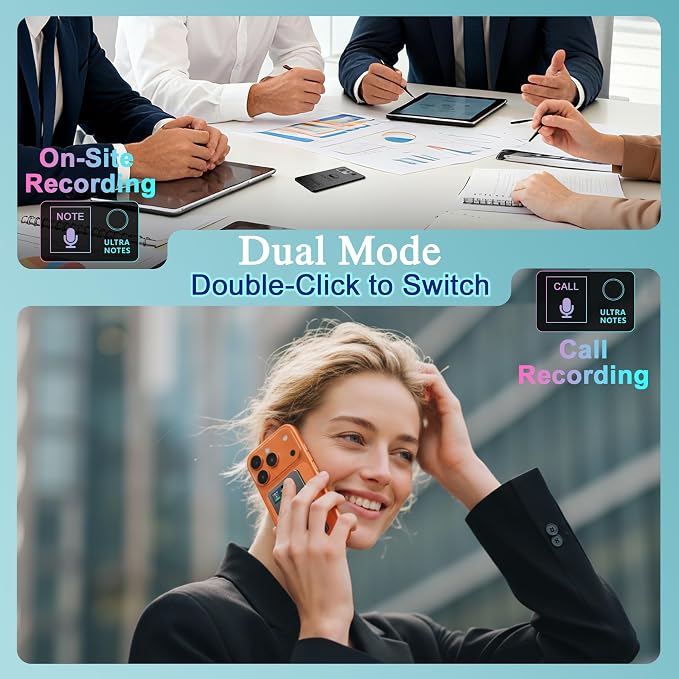 AI Voice Recorder, Transcribe & Summarize with Deep AI Analysis, Support 152 Languages, App Control, AI Noise Cancellation, Upgraded Built-in MagSafe, 64GB Audio Recorder for Meetings, Lectures, Call