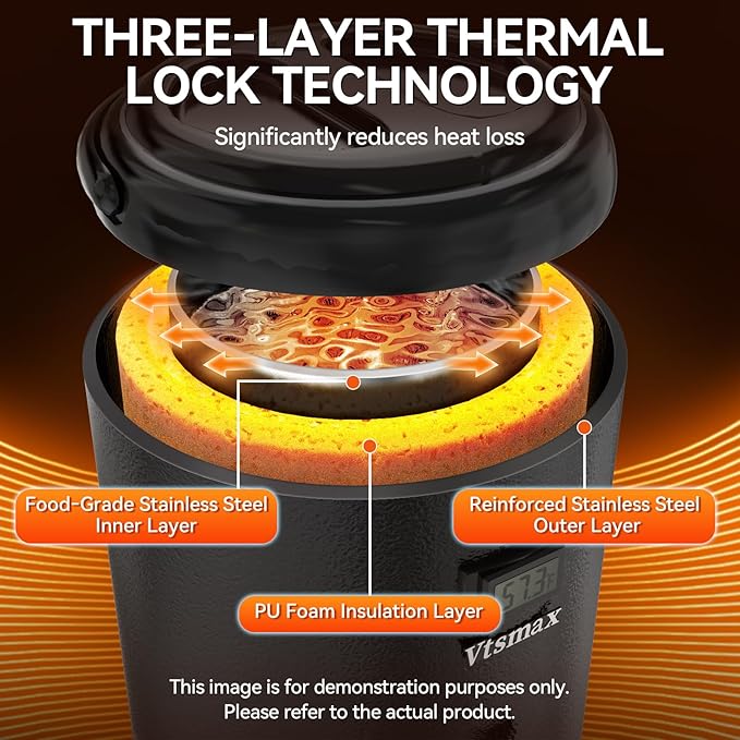Electric Insulated Beverage Dispenser with Stand 2 Gallon Hot & Cold Drink Dispenser 86-230℉ Adjustable Temperature Real-Time Temperature Display for Tea and Coffee (Black)