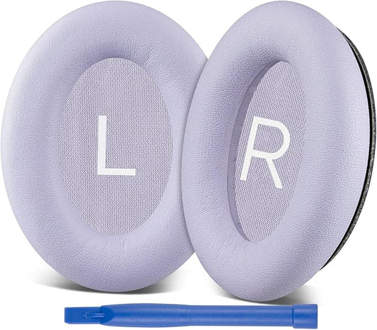 SOPROM Replacement Earpads for Bose QuietComfort 45 (QC45)/QuietComfort SE (QC SE)/Quiet Comfort Wireless Over-Ear Headphones, Ear Pads Cushions with Gentler Protein Leather - Chilled Lilac