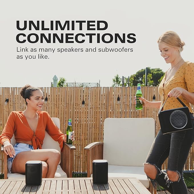 Rocksteady Stadium Speakers: Immersive, connectible, and up to 150 ft of Range. Up to 30 Hours of Battery Life. (1)