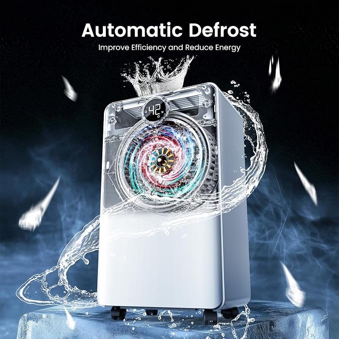 CHIVALZ 1500 Sq.ft Dehumidifier for Basement with Drain Hose, 25 Pints Dehumidifiers for Home, Bedroom, Bathroom, RV, 40dB, Intelligent Humidity Control, 3 Modes, 24H Timer, White 1Pack