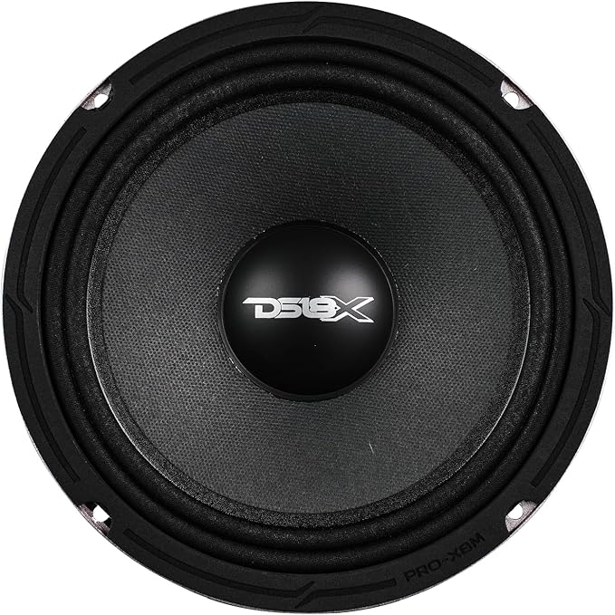 DS18 PRO-X8M Loudspeaker - 8", Midrange, Red Steel Basket, 550W Max, 275W RMS, 8 Ohms - Premium Quality Audio Door Speakers for Car or Truck Stereo Sound System (1 Speaker), Classic