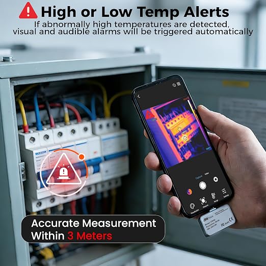 USB-C Thermal Imaging Camera for Android, Plug-and-Play Infrared Imager, TISR 240×240 & 25Hz Smooth Scan, -4°F to 1022°F, Pocket-Sized Tool for Water Leak Detection, HVAC, Electrical & DIY Inspection