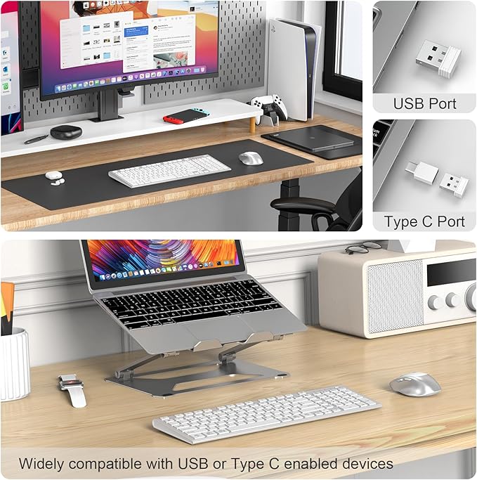 FENIFOX Wireless Keyboard and Mouse, Rechargeable USB C Combo Silent Quiet Compact Full Size Flat with Number Pad Soft Cover for Mac MacBook iMac Windows PC Laptop Computer Office - White & Silver