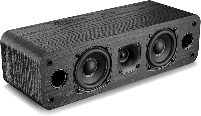 Saiyin 5.0 Home Theater System, 230w Peak Power HiFi Surround Sound Speakers with Stereo Surround Sound and Classic Rretro Wood Grain for TV/PC, Passive, Amplifier Required (Cable Not Included)