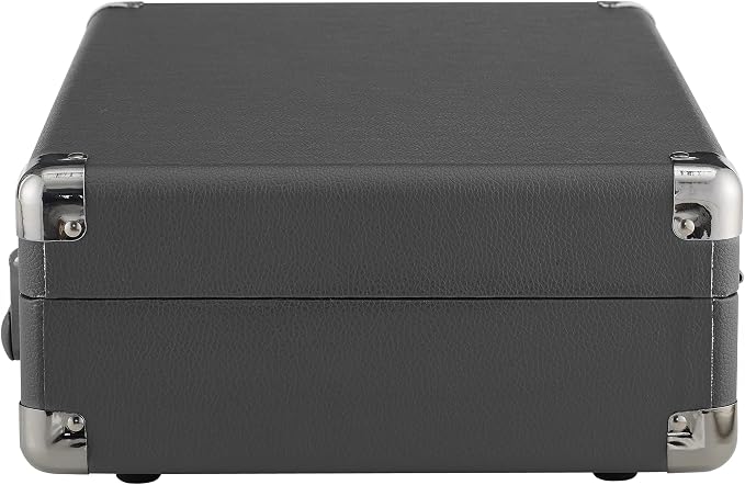 Crosley CR8005F-SG Cruiser Plus Vintage 3-Speed Bluetooth in/Out Suitcase Vinyl Record Player Turntable, Slate