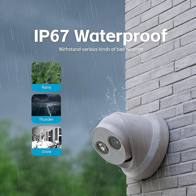 DS-2CD2343G2-I 4MP AcuSense Fixed Turret Dome POE IP Camera, Human & Vehicle Detection, 2.8mm Wide Angle Lens, 100ft IR Distance, 120dB True WDR, IP67 Outdoor, H.256+, Compatible with Ⲏіk-Connect