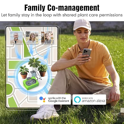 RAINPOINT Direct WiFi Automatic Plant Waterer System,APP Control WiFi-Enable Smart Indoor Drip Irrigation Kit,Rechargeable Battery Backup Local Storage Push&Email Notification Water 10-15 Plants
