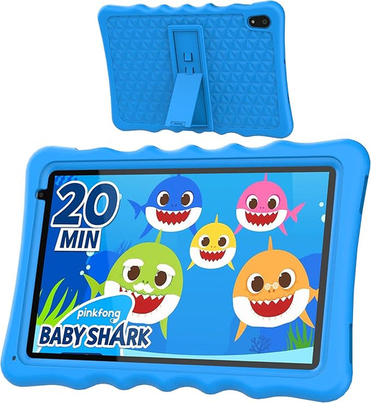 BYYBUO 10 inch Kids Tablet, Android 13 Tablets for Kids,Google Tablet with 4GB RAM &32GB ROM (Light Blue)