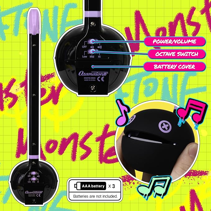 Otamatone Monster Electronic Portable Music Instrument / Synthesizer Toy from Japan by Maywa Denki (Officially Licensed) [English Instructions] - Violet