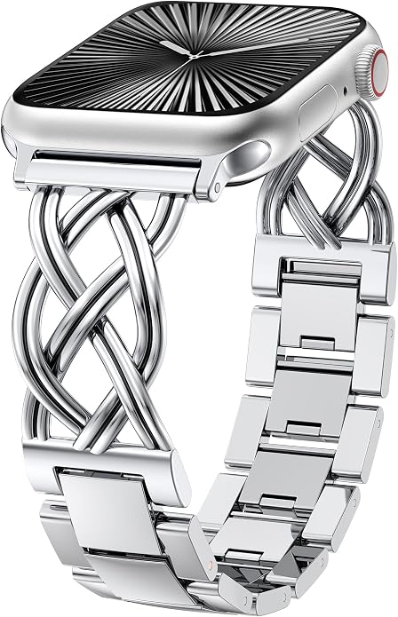 TOYOUTHS Dressy Bracelet Compatible with Apple Watch Bands 38/40/41/42/44/45/46/49mm Women, Celtic Stainless Steel Metal Fancy Nice Pretty Strap for iWatch Series 11 10 9 8 7 6 5 4 Ultra/SE 3 2 1