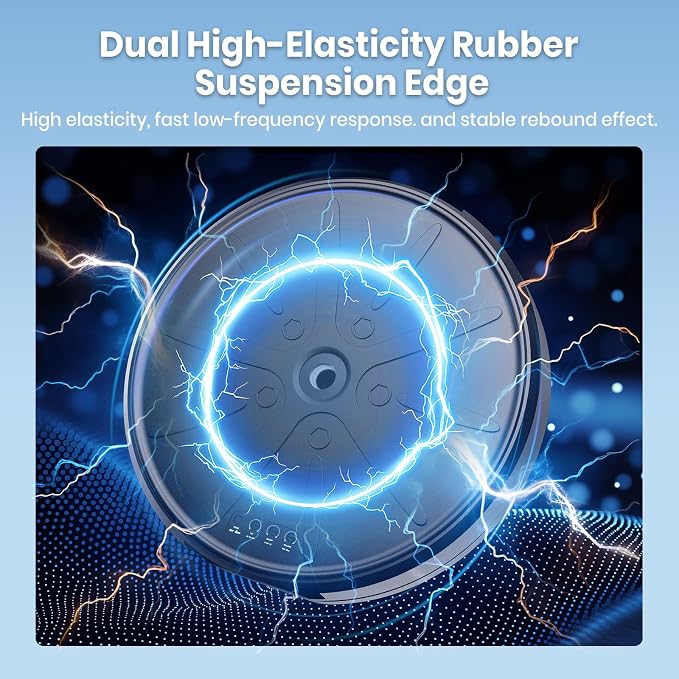Junsun 800W Powered 12" Spare Tire Car Subwoofer with Built-in Amp & Remote - Anti-Theft Hidden Design, Deep Bass, Easy Plug & Play Install for Most Vehicles (Includes Wire Kit)