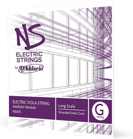 D'Addario NS Electric Viola Single G String, Long Scale, Medium Tension