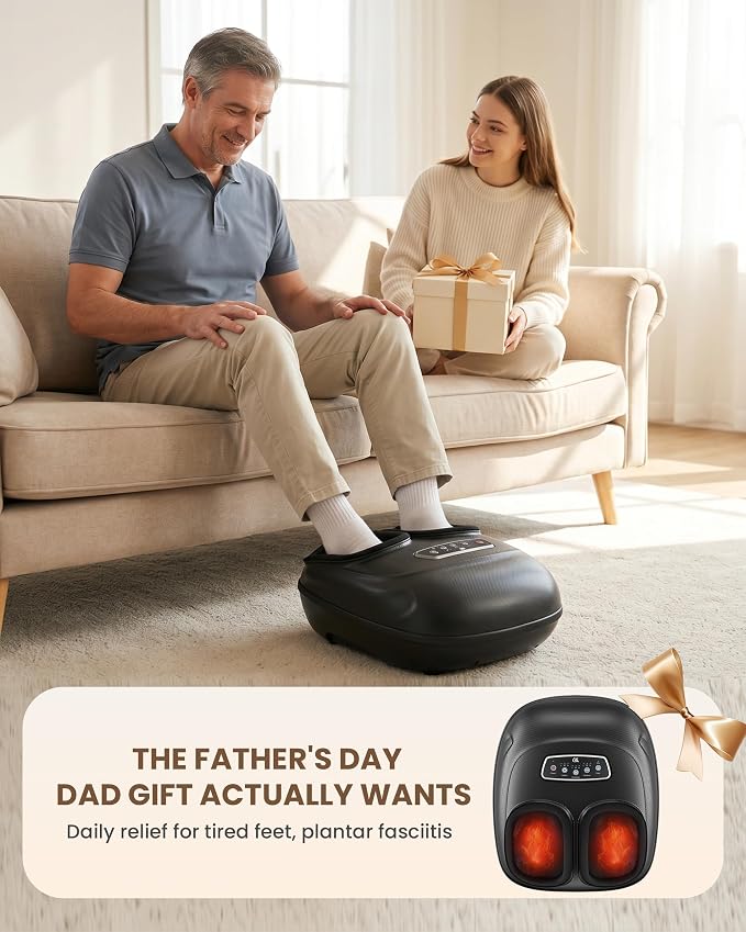 CILI Foot Massager with Heat, Shiatsu Foot Massager for Neuropathy & Plantar Fasciitis Relief, Fathers Day Dad Gifts,Heated Feet Massager with Deep Kneading,Compression,Vibration,FSA Eligible HSA