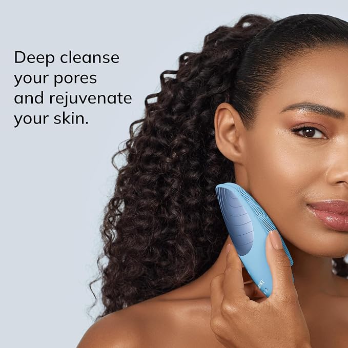 GESKE SmartAppGuided Sonic Thermo Facial Brush | 6 in 1 | Skin Cleansing | Cleansing Brush with Thermal Function | Electric Facial Massager