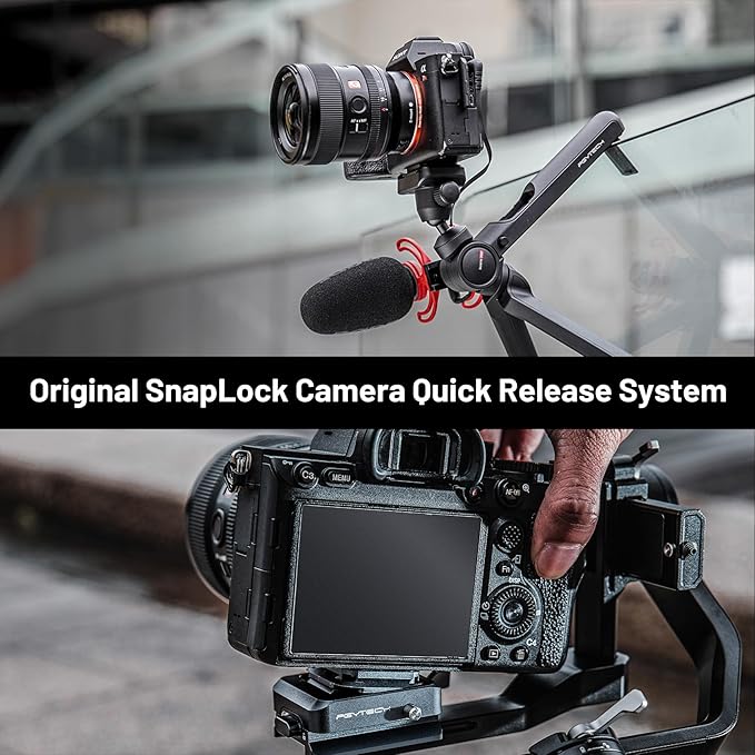 PGYTECH Beetle Camera Clip V2 with Plate, Quick Release Camera Backpack Clip, Arca-Swiss Compatible, SnapLock System for Sony/Nikon/Fuji/DSLR Cameras, Instant Mounting & Hands-Free, Black