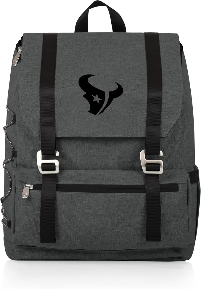 Picnic TIME NFL Houston Texans OTG Traverse Backpack Cooler - Soft Cooler Backpack - Hiking Backpack, (Heathered Gray)